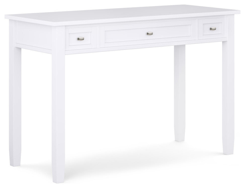 Warm Shaker Solid Wood Desk, White
