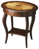 Jeanette Oval Accent Table, Dark Brown