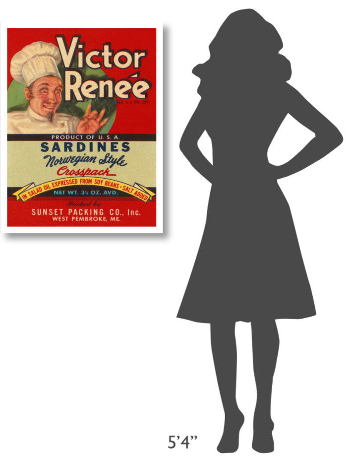 "Victor Renee Sardines" Digital Paper Print by Retrolabel, 25"x32"