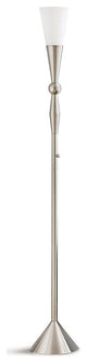 DIONE  72"H Metal Torchiere Floor lamp, LED Dimmable, Bulb Included, Brushed Nic