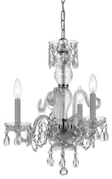 Crystorama Traditional Crystal 3-Light Mini Chandelier
