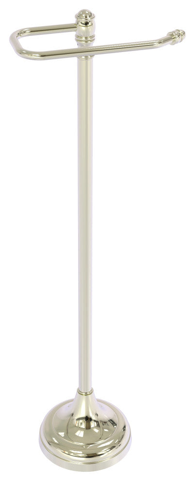 Carolina Freestanding Euro Style Toilet Paper Holder, Polished Nickel