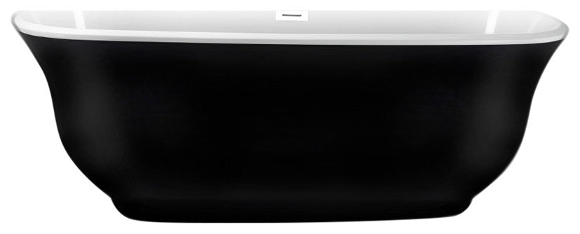 67" Streamline NPT9663WH Freestanding Tub With Internal Drain