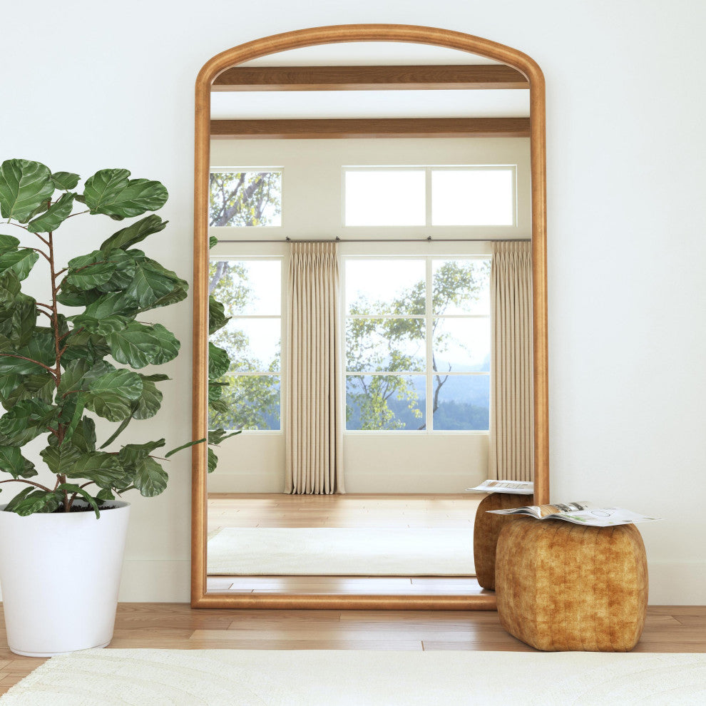 Brookings Floor Mirror - Antique Gold Leaf