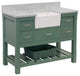 Charlotte 48" Bathroom Vanity, Sage Green, Carrara Marble