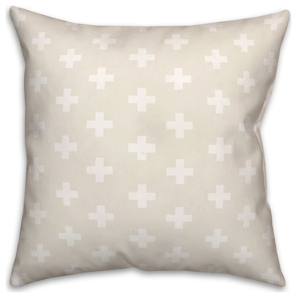 Swiss Cross Pattern 18x18 Spun Poly Pillow