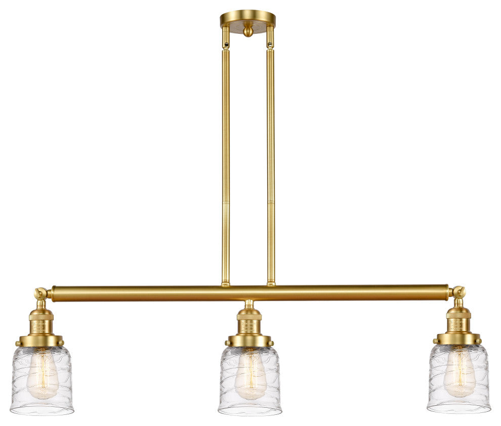 INNOVATIONS 213-SG-G513-LED 3-Light Island Light Satin Gold