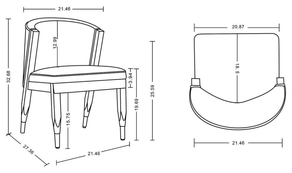 Manhattan Comfort Ola Dining Chair, Set of 2