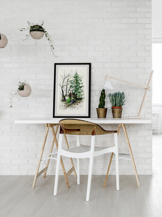 "Christmas Tree Found" Framed Painting Print, 12x18