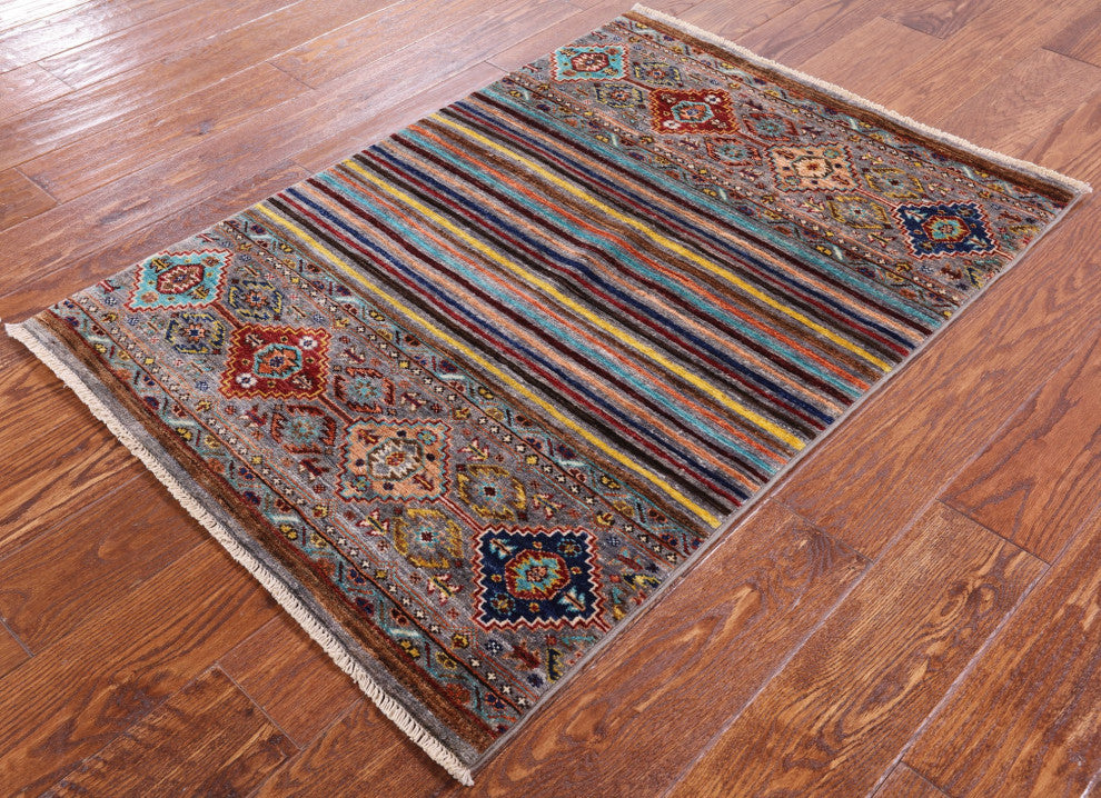 2' 8" X 3' 10" Super Kazak Khorjin Hand Knotted Rug Q5710