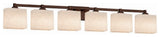 Clouds Regency 6-Light Bath Bar, Rectangle, Bronze, Clouds, LED