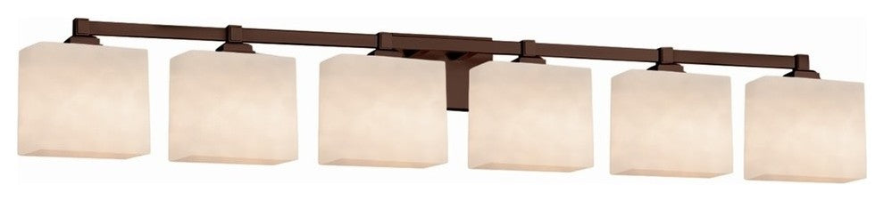 Clouds Regency 6-Light Bath Bar, Rectangle, Bronze, Clouds, LED