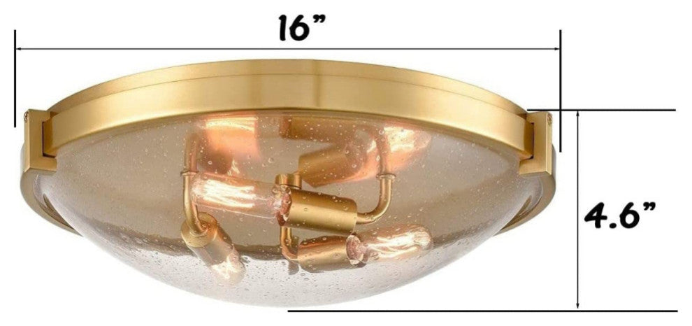 3 light modern Flush Mount Ceiling Light dome glass ceiling lamp