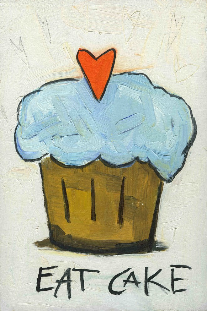"Eat Cake" Painting Print on Canvas by Tori Campisi