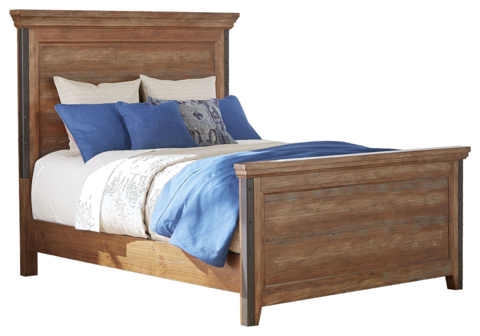 Taos Panel Bed, Canyon Brown,King, Without Storage