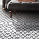 8"x8" Imouzar Handmade Cement Tile, White/Black, Set of 12