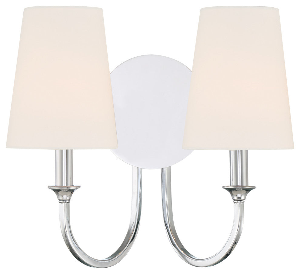 Payton 2 Light Polished Chrome Wall Mount