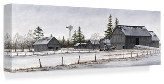 "Amish Winter" by John Morrow, Canvas Art, 8"x24"