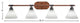 Blacksmith 4-Light Bath Bar, White Muslin