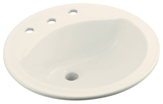 Sterling, Bathroom Sink, Biscuit, 19"x19"x8"