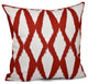 Geometric Decorative Pillow, Red, 16"x16"