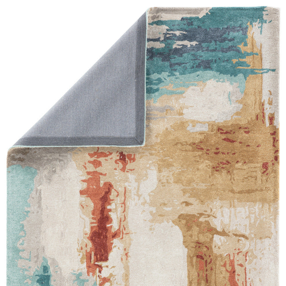 Jaipur Living Swisher Handmade Abstract Blue/ Red Area Rug 6'X9'