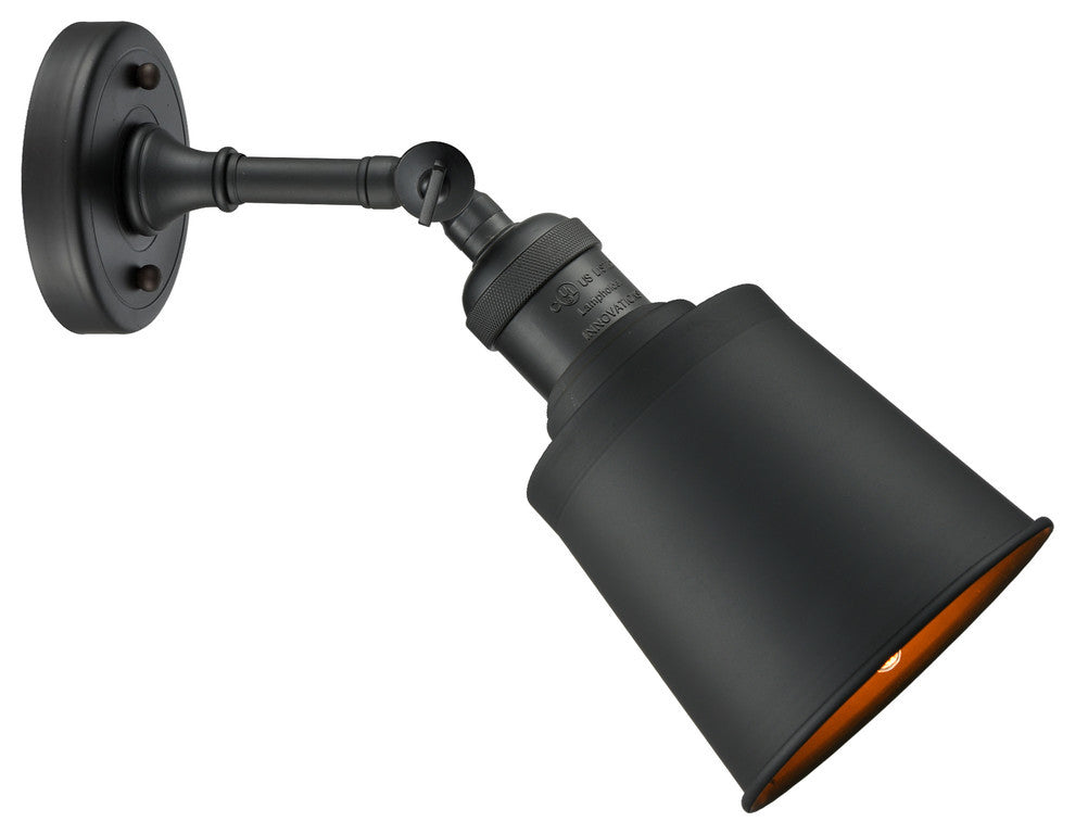 Addison 1-Light Sconce, Matte Black, Matte Black
