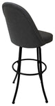 Swivel Counter 26" 30" Extra Tall 34" Metal Bar Stool M-235, Grey Vinyl - Black