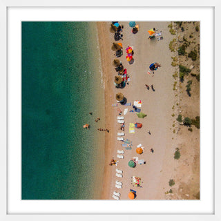"Beach Lineup" Framed Print by Karolis Janulis