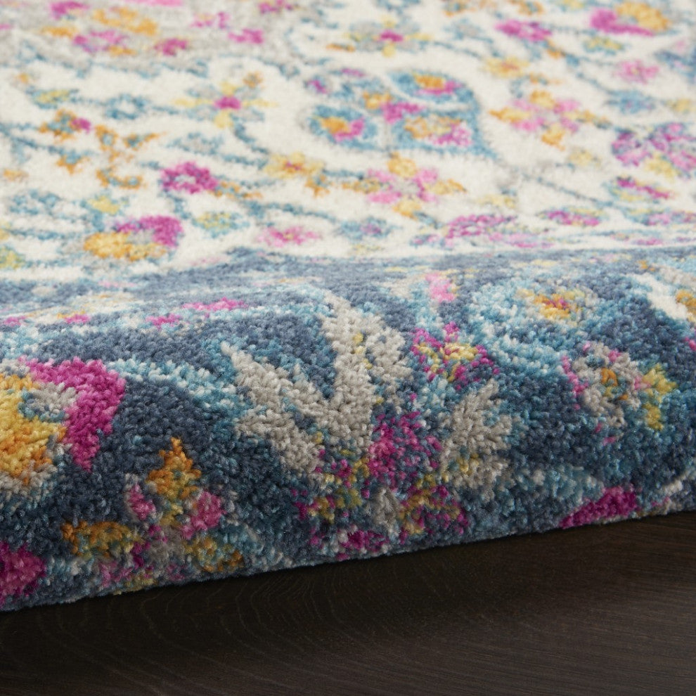 5' X 7' Teal Blue Power Loom Area Rug