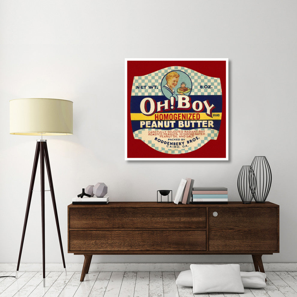 "Oh! Boy Homogenized Peanut Butter" Digital Paper Print by Retrolabel, 42"x41"