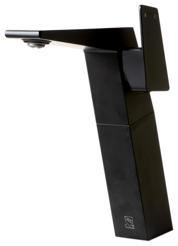 Black Matte Single Hole Tall Bathroom Faucet