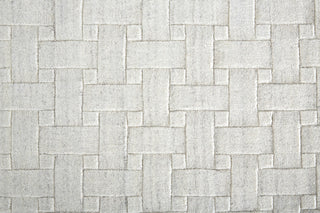 Weave & Wander Tatem Minimal Viscose Rug, White, 12' x 15' Rug