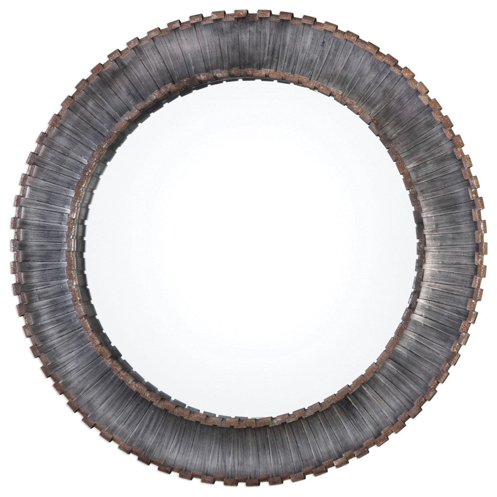 Uttermost 09175 Tanaina 46" Diameter Circular Framed Bathroom - Metallic Silver