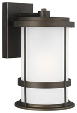 Wilburn Medium 1-Light Outdoor Wall Lantern, Antique Bronze