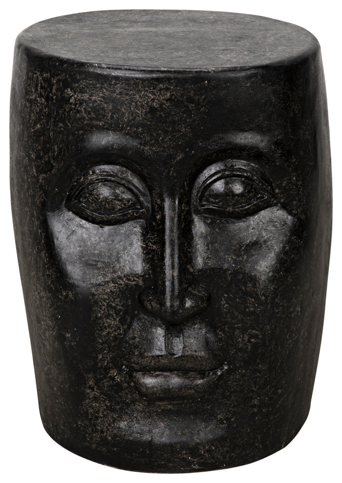 Head Side Table, Black Fiber Cement