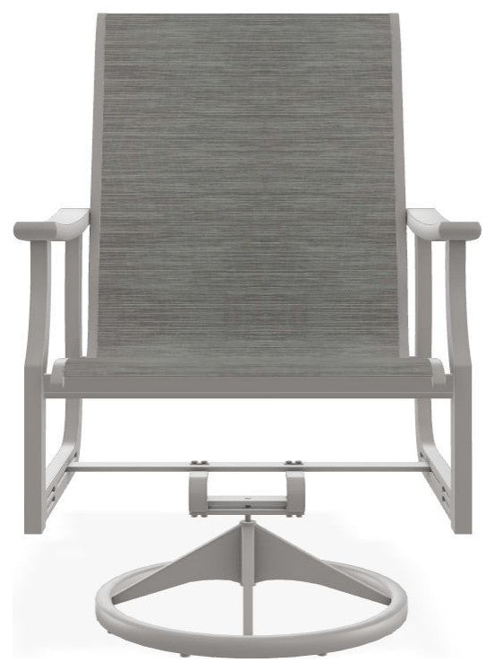 St. Catherine Sling Outdoor Swivel Rocker, Sicily/Warm Gray