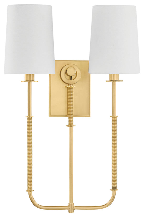 Hudson Valley Lighting Glenmont Wall Sconce, Aged Brass