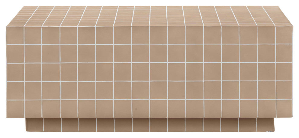 Mixie Taupe Tile Indoor / Outdoor Coffee Table, Taupe