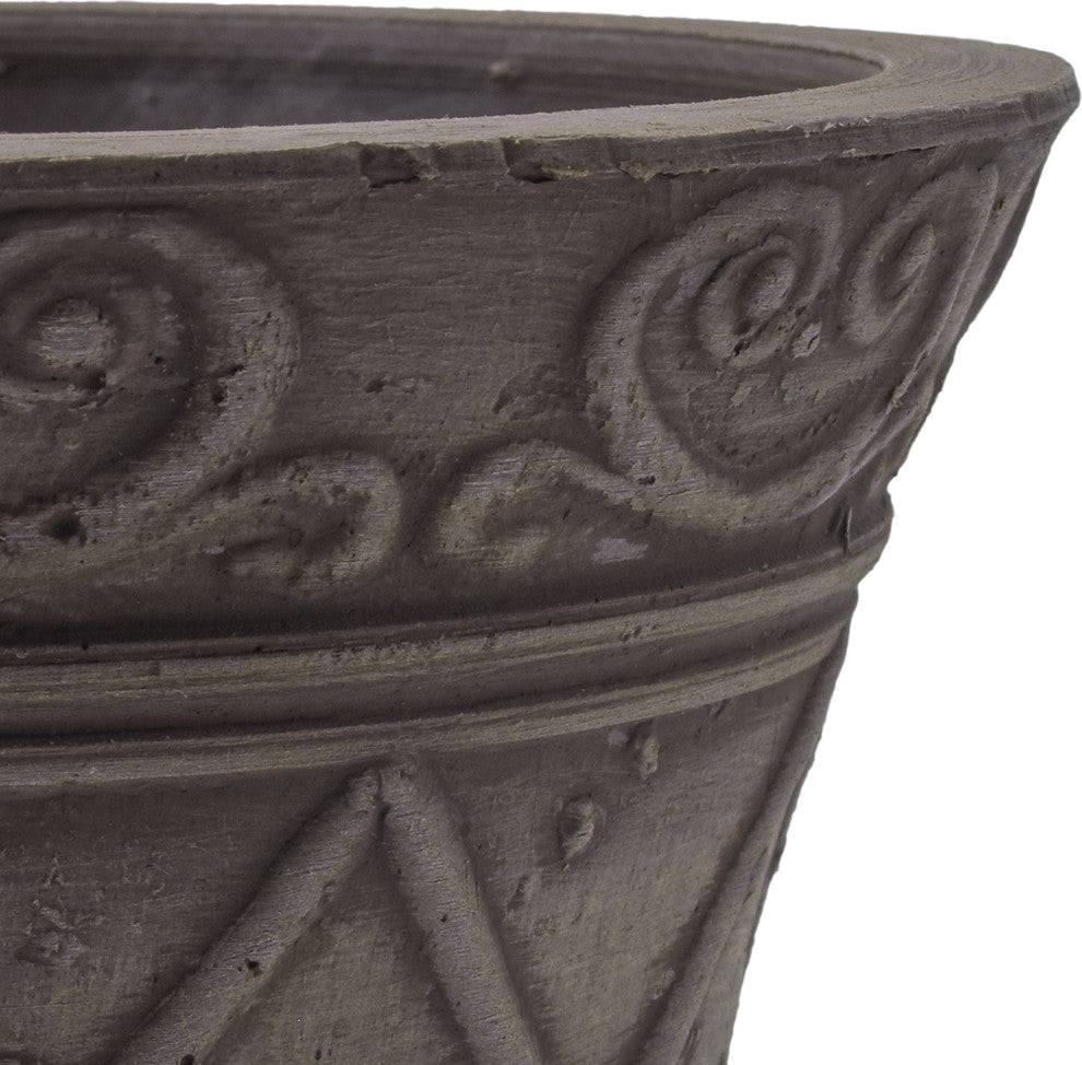 Scroll Grower Pot, Dark Charcoal