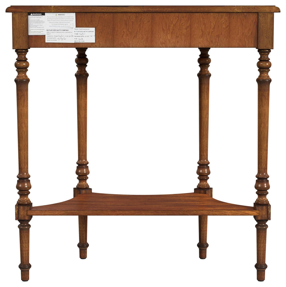 Danelle Demilune 30" Console Table, Antique Cherry