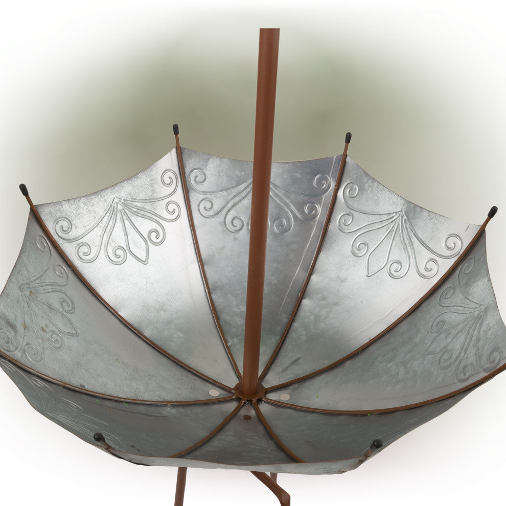 Outdoor Upside Down Umbrella Garden Stake and Planter, 37" Tall