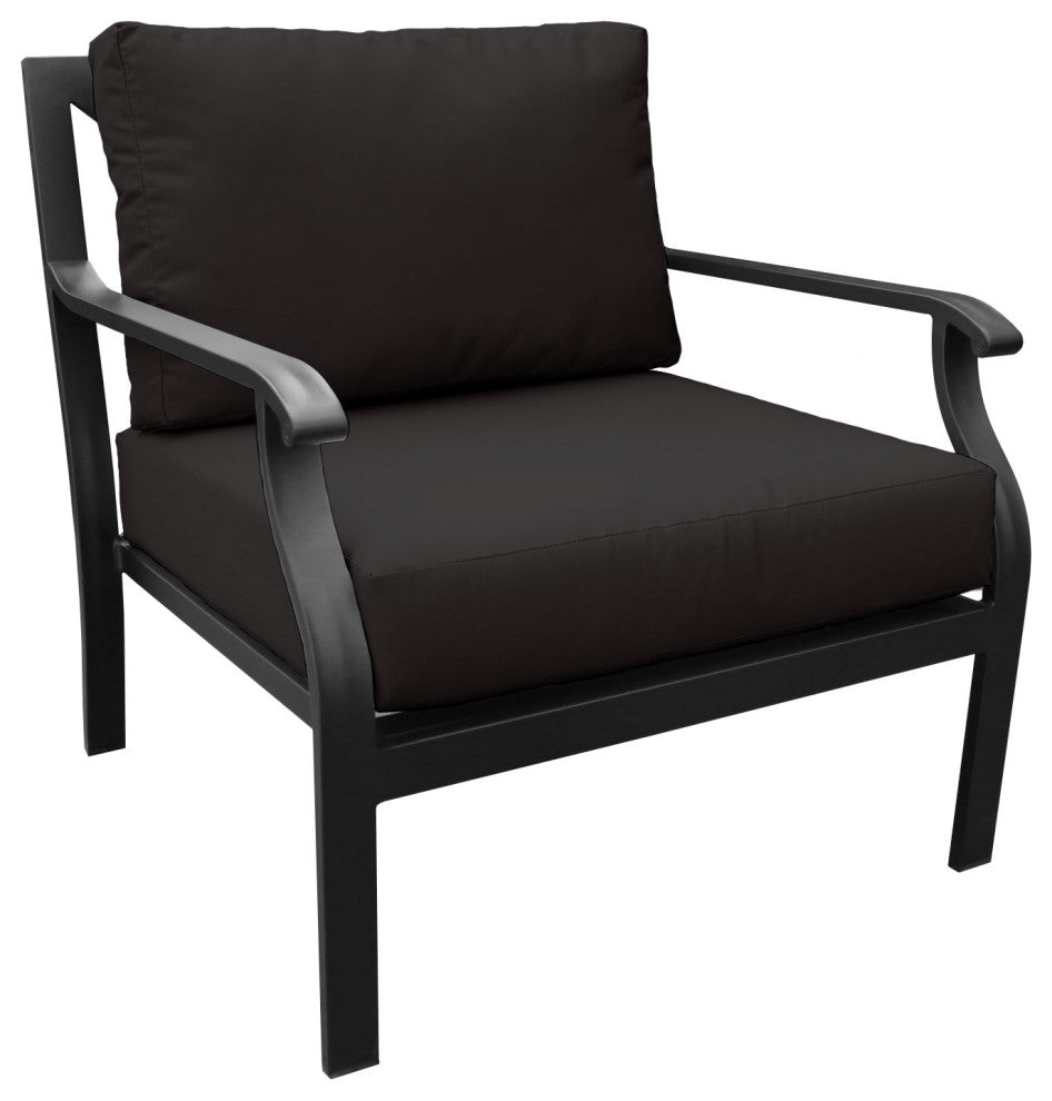 kathy ireland Madison Ave. 4 Piece Aluminum Patio Furniture Set 04g, Onyx