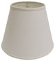14" White Empire Deep Slanted Linen Lampshade