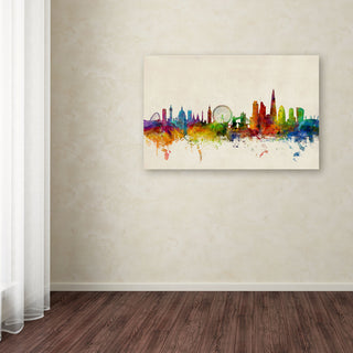 'London England Skyline VII' Canvas Art by Michael Tompsett