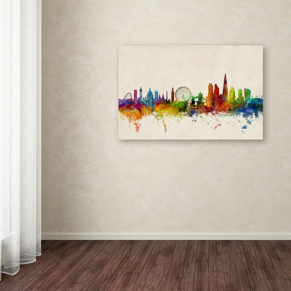 'London England Skyline VII' Canvas Art by Michael Tompsett