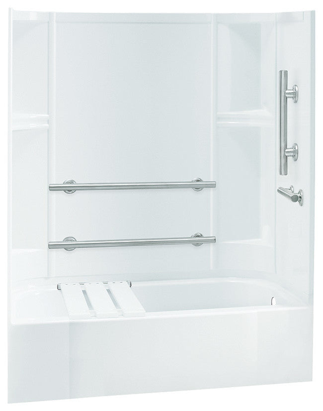 Sterling Accord 60"x30"x15" Vikrell Right-Hand Shower Kit, White