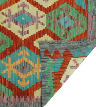 Sangat Flatweave Amaya Red/Purple Rug, 6'9 x 9'9