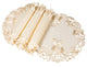 Delicate Daisy Embroidered Cutwork Placemats, Ivory, 15" Round, Set of 4