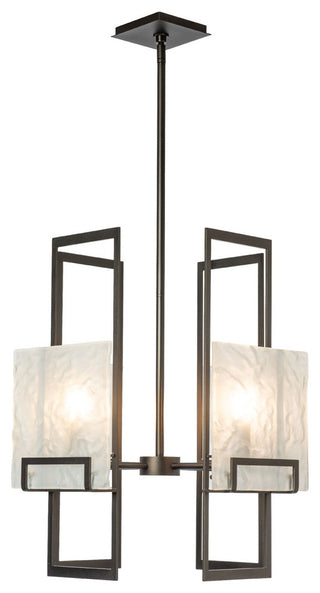 Geo Pendant, 4-Light Oil Rubbed Bronze/Frosted Glass